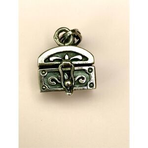 .925 Prayer Box Ornate Sterling Silver Jewelry Charm #faith